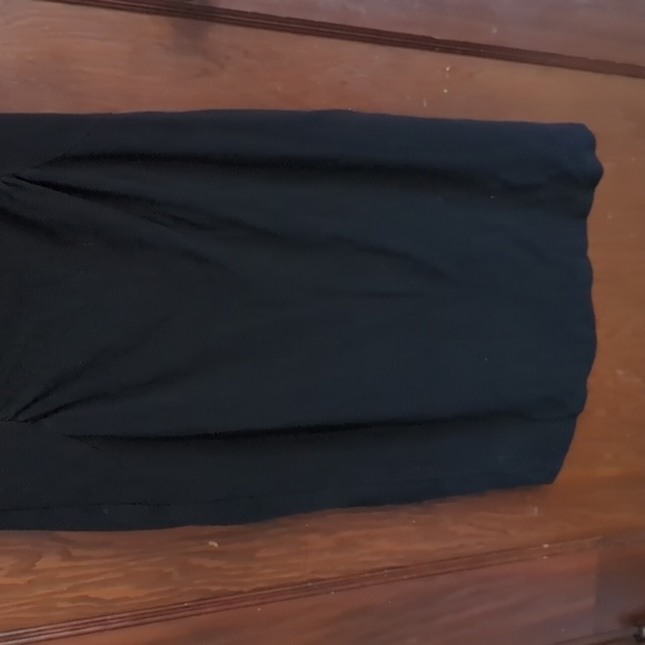 Talbots Classic Black Stretchy Flattering Sheath Dress LBD Size 8 - Picture 3 of 6